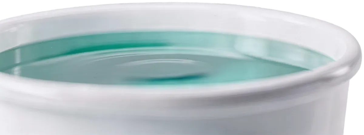 Bowl with teal water