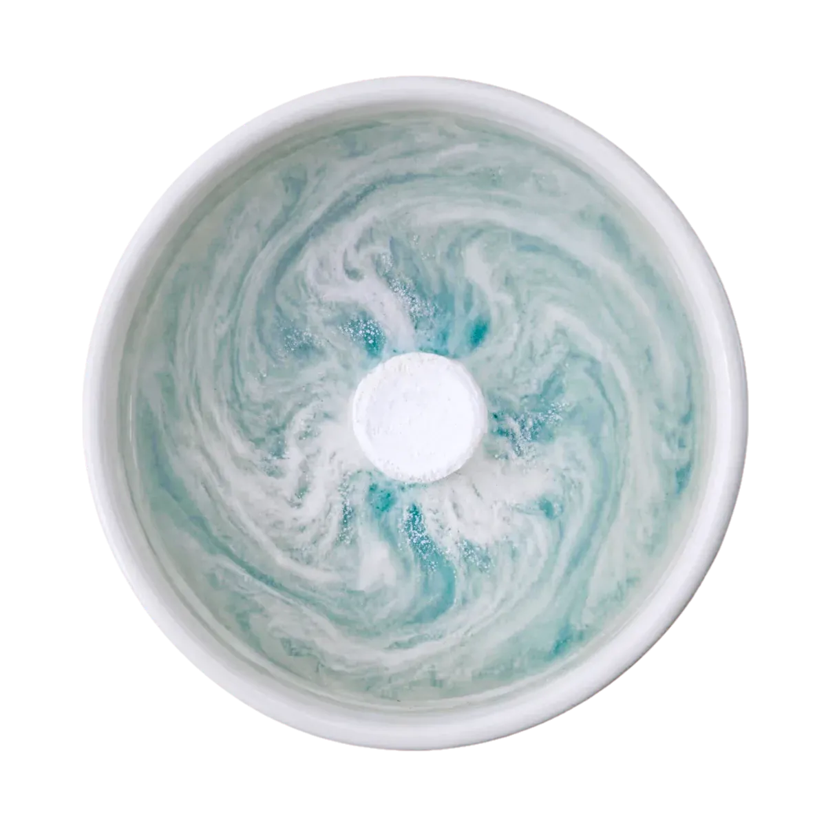 Dissolving tablet overhead